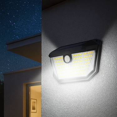 Lampara Exterior Farol Solar Foco 100 Led Sensor Movimiento