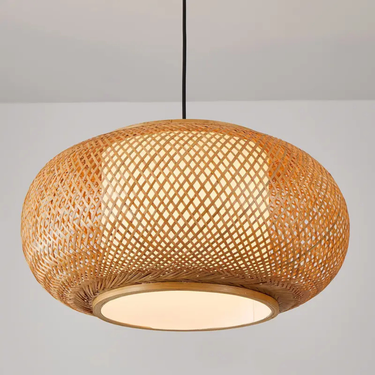 Lampara Colgante Techo Interior Decorativo Nido Marrón