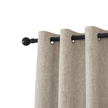 Cortina Blackout 100% 1 Paño 132x213 Textura Lino Beige