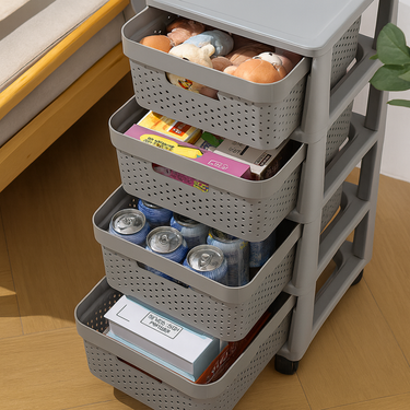 Cajon Organizador 4 Cajones Cocina Baño Plástico