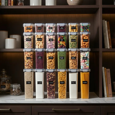 Tarros Herméticos 24 Piezas Contenedores Recipientes Homilu Blanco