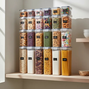 Tarros Herméticos 24 Piezas Contenedores Recipientes Homilu Blanco