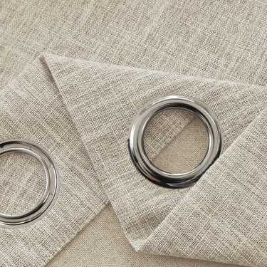 Cortina Blackout 100% 1 Paño 132x213 Textura Lino Beige