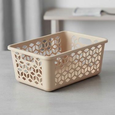 Caja Cesto Canasto Organizador Plástico Calado Pequeño