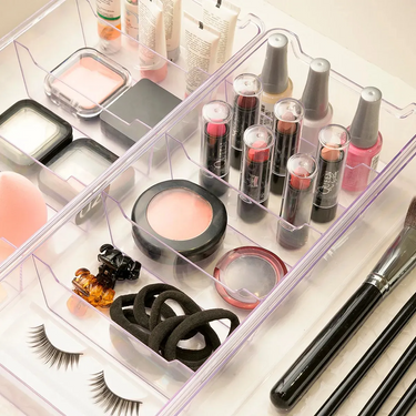 Caja Organizadora Multiuso Con Divisiones Cristal 34,5x12 Uz