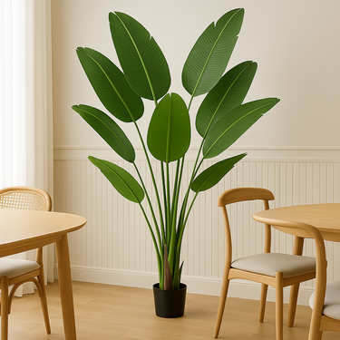 Planta Artificial Banano Con Maceta Decoración Altura 160 Cm