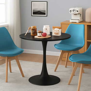 Mesa De Comedor Tulip Laqueada Redonda Living 80cm