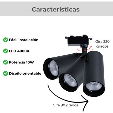 Luminaria Track Light Spot Led 10w Para Riel Innolux