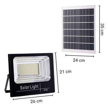 Foco Reflector Solar Led  60w + Panel Solar Jardin Exterior