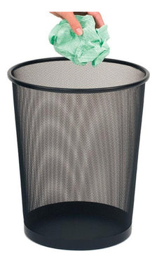 Basurero Metálico Papelera Oficina Escritorio Redonda