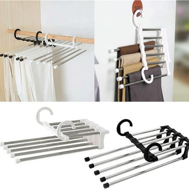 Percha Plegable Perchero 5 En 1 Organizador Pantalones