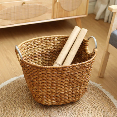 Canasto Cesto Rattan Xl Premium Deco Decorativo Organizador