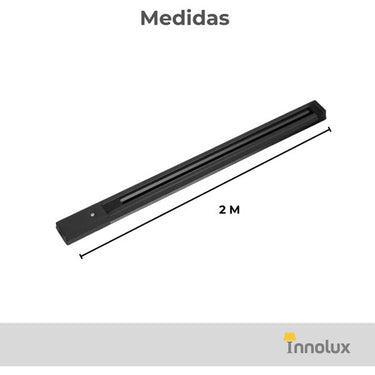 Artefacto Riel Track 2 Metros Spot Dos Vias Calidad Innolux