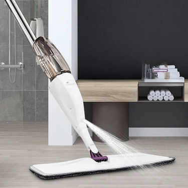 Mopa Giratoria Con Pulverizador Rociador Fregona Spray 360 Gris