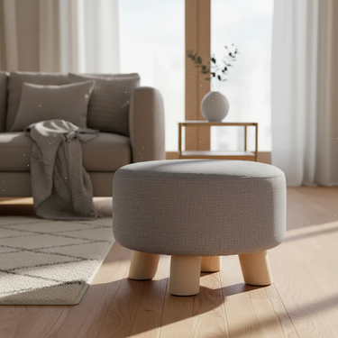 Puff Banco Redondo Para Living Dormitorio Deco