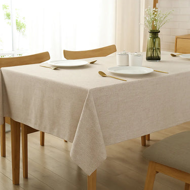 Mantel Impermeable 140x140 Cuadrado Cocina Comedor Lino Marrón