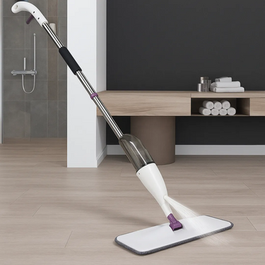 Mopa Giratoria Con Pulverizador Rociador Fregona Spray 360 Gris