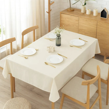 Mantel Impermeable 132x180 Rectangular Cocina Comedor Blanco