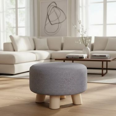 Puff Banco Redondo Para Living Dormitorio Deco