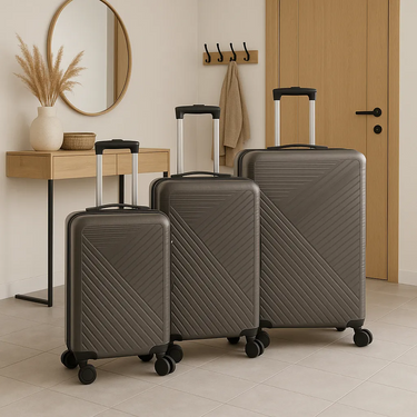 Set Valijas X3 Rigida Grande Mediana Chica 4 Ruedas