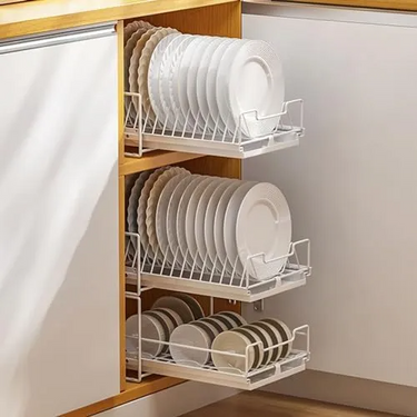 Rack Escurridor De Platos Bajo Mesada Con Bandeja De Drenaje