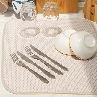 Alfombra Escurridor Tapete Super Absorbente Seca Plato Vaso