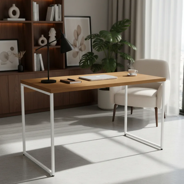 Escritorio Linea Industrial Hierro Madera 1,18 Cm Largo