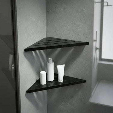 Estante Organizador Esquinero Baño Ducha Acero Homilu Negro