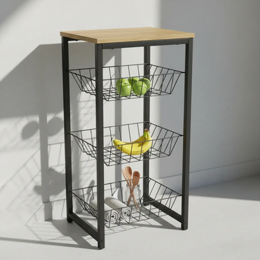 Frutero Organizador Cocina 3 Niveles Linea Industrial