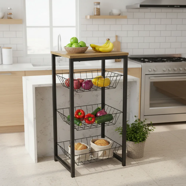 Frutero Organizador Cocina 3 Niveles Linea Industrial