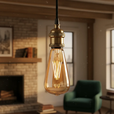 Lampara Filamento Led Pera Ambar 4w Vintage Retro