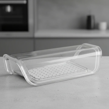 Mantequera De Plástico Trasparente Con Tapa Cocina