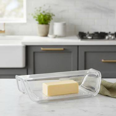 Mantequera De Plástico Trasparente Con Tapa Cocina