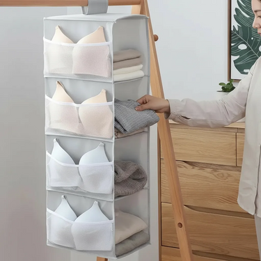 Organizador Colgante Placard Ropero Armario 4 Niveles Homilu Gris