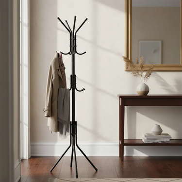 Perchero De Pie Metal Varios Ganchos Excelente Calidad