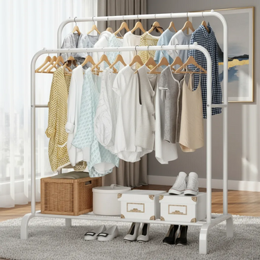 Perchero de metal estilo minimalista doble