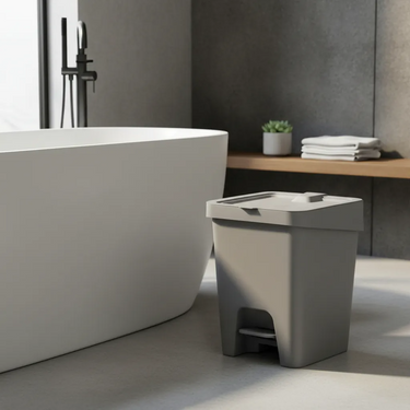 Papelera Tacho Con Pedal Plástico Cocina Baño 15l