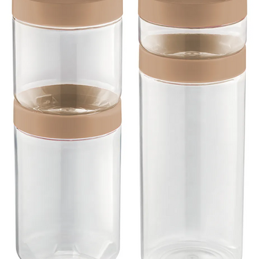 Set 4 Recipientes Tarro Organizador Cocina Apilables