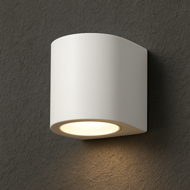 Aplique Luz Exterior Unidireccional Curvo Gu10 Para Pared