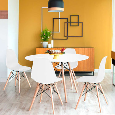 Juego Comedor Eames Mesa Redonda 80cm + 2 Sillas Eames