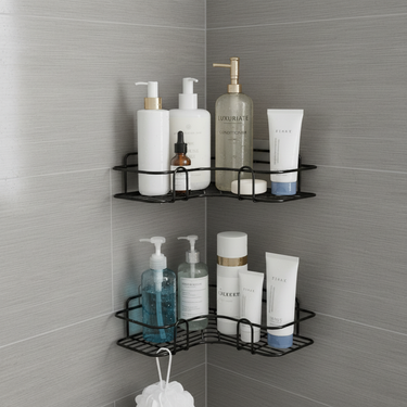 Set X2 Estantes Organizador Esquinero Baño Ducha Adhesivo – Shopick