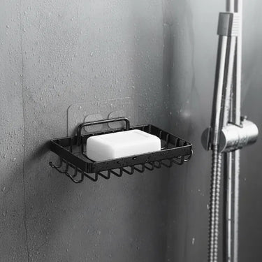 Jabonera Metálica Negro Mate Soporte Jabón Pared