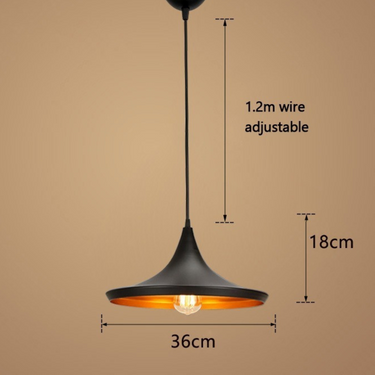 Lampara De Techo Colgante Plato Nordica Metal Excelente