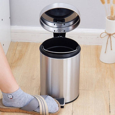 Papelera Cesto Tacho Basura 12 Litros C/balde Acero Inox