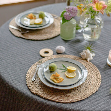 Individuales Redondo De Mesa Hogar Cocina 35 Cm Fibras