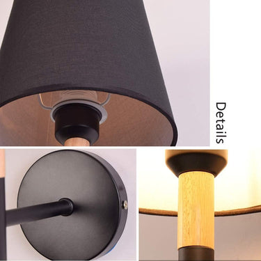 Lámpara Aplique De Pared Nórdico Metal Madera Moderno