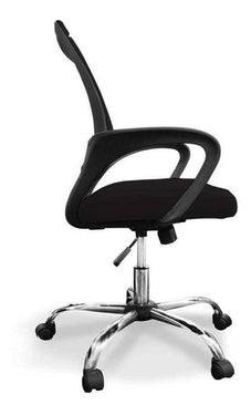 Silla De Escritorio Negra Con Tapizado De Mesh