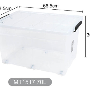 Baul Caja Organizadora Plástico C/ruedas 70 Lts