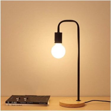Lampara De Escritorio Metal Madera Retro Vintage Industrial