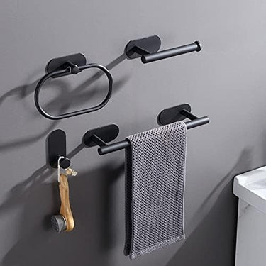 Juego De Accesorio P/ Baño Ducha Set 4 Piezas Negro
